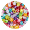 Acrylic Alphabet Beads for Jewelry Making - Mixed Letter Cubes