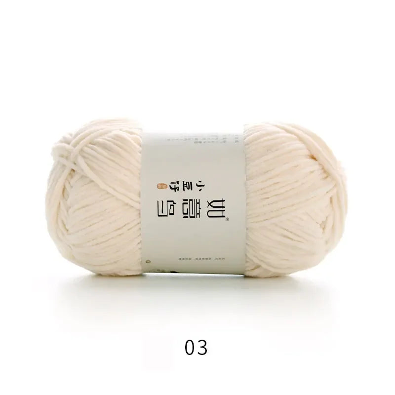 Soft Chenille Yarn for Knitting & Crochet - 50g Ball