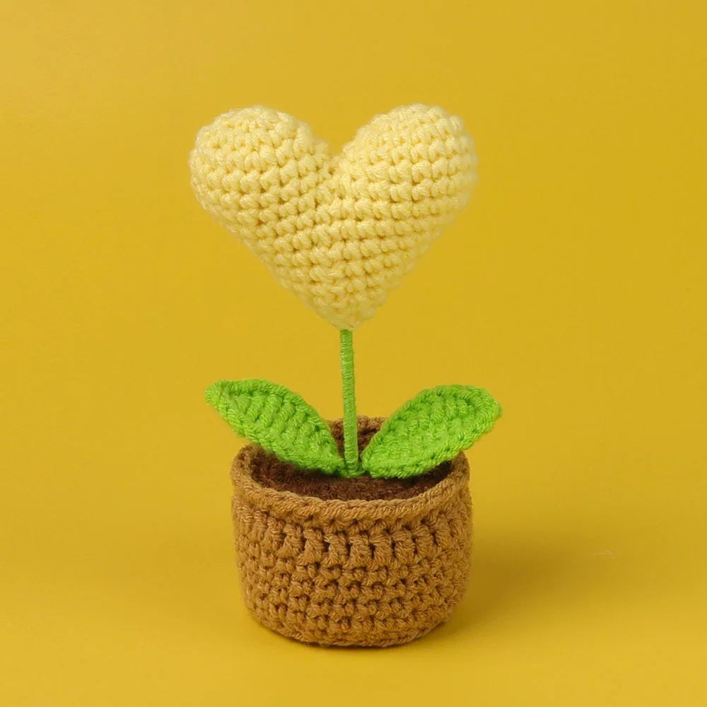 Handmade Crochet Sunflower in Pot