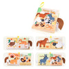 A set of soft fabric baby books featuring farm animals like a duck, cat, lamb, dog, hen, and donkey.