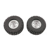 RC Car Metal Wheel Rims with Soft Rubber Tires (Set of 4)