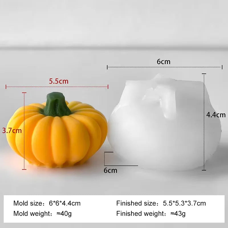 Halloween Ghost & Pumpkin Silicone Mold – 3D Stackable Design for Candle, Soap & Resin Crafts