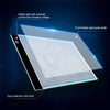 An A4 LED drawing board with a light guide plate and eye protection LED strip is shown against a dark background.