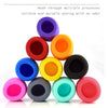 A multi-pack of colorful microphone windscreen foam covers in various shades including purple, orange, red, blue, and green.