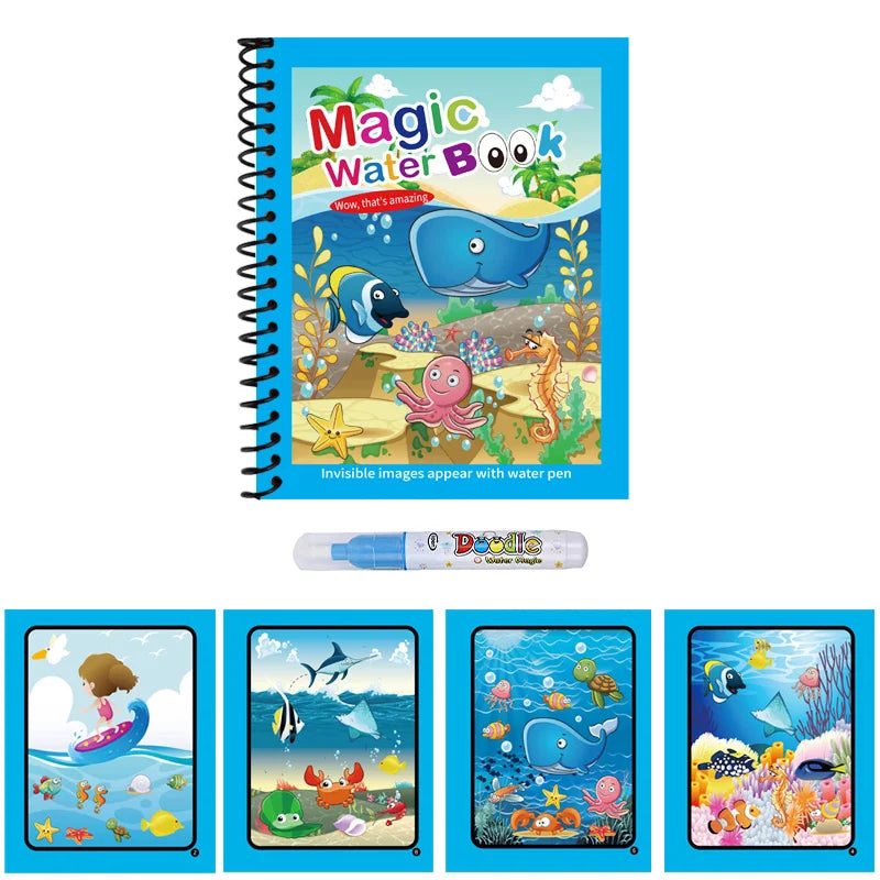 Reusable Water Drawing Book with Refillable Pen