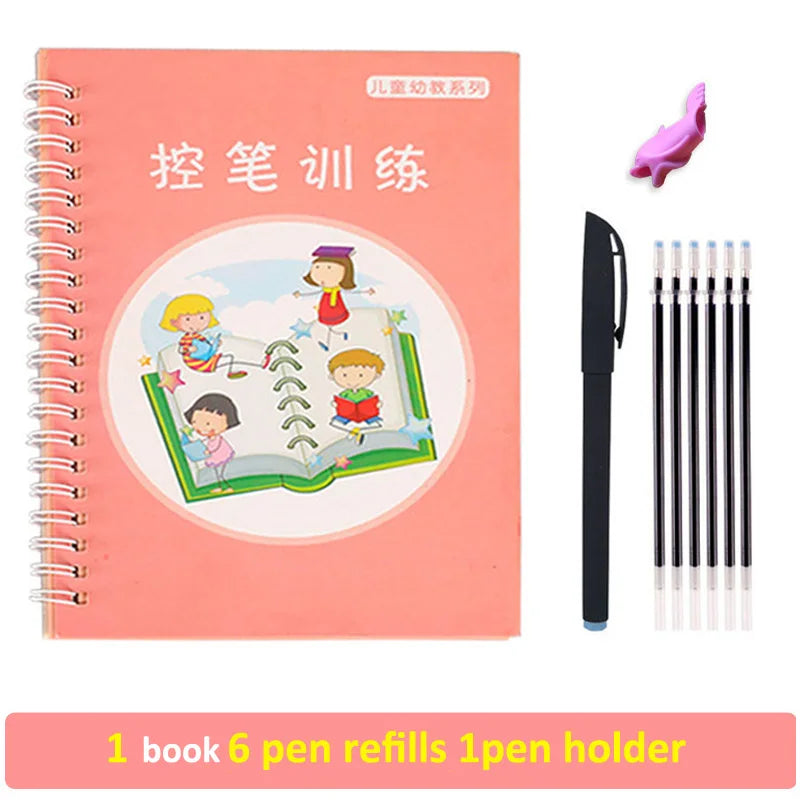 Reusable Magic Arabic Writing Practice Book for Kids