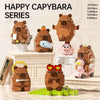 A collection of brown and pink capybara-themed micro building blocks featuring various animal figures.