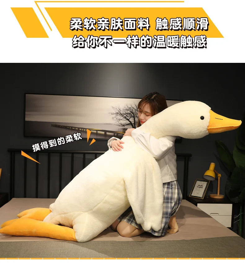 Extra-Large Yellow Duck Plush Pillow