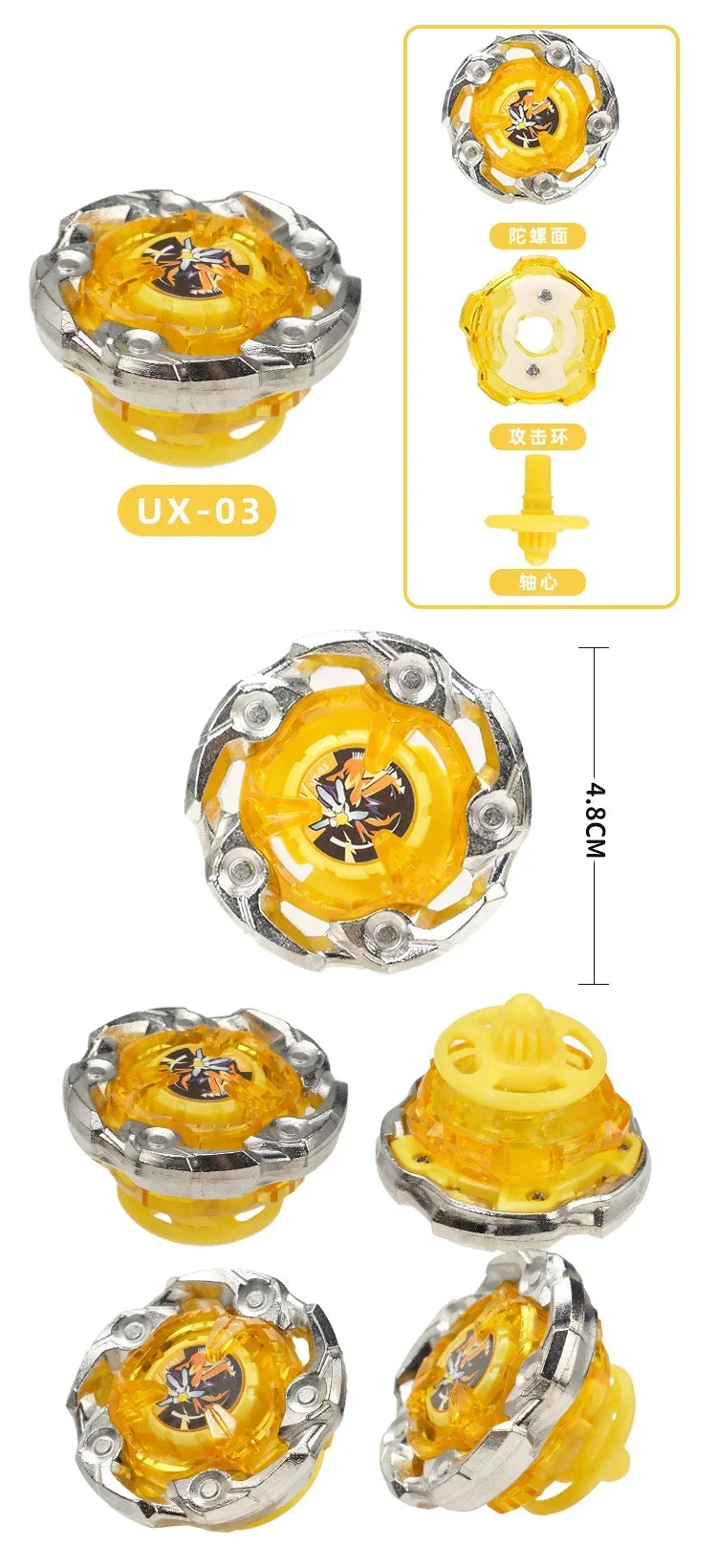Metal Spinning Top Battle Toy with Launcher