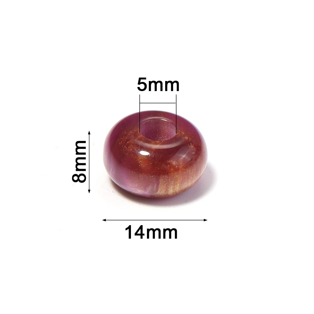 Colorful Resin Spacer Beads for Jewelry Making