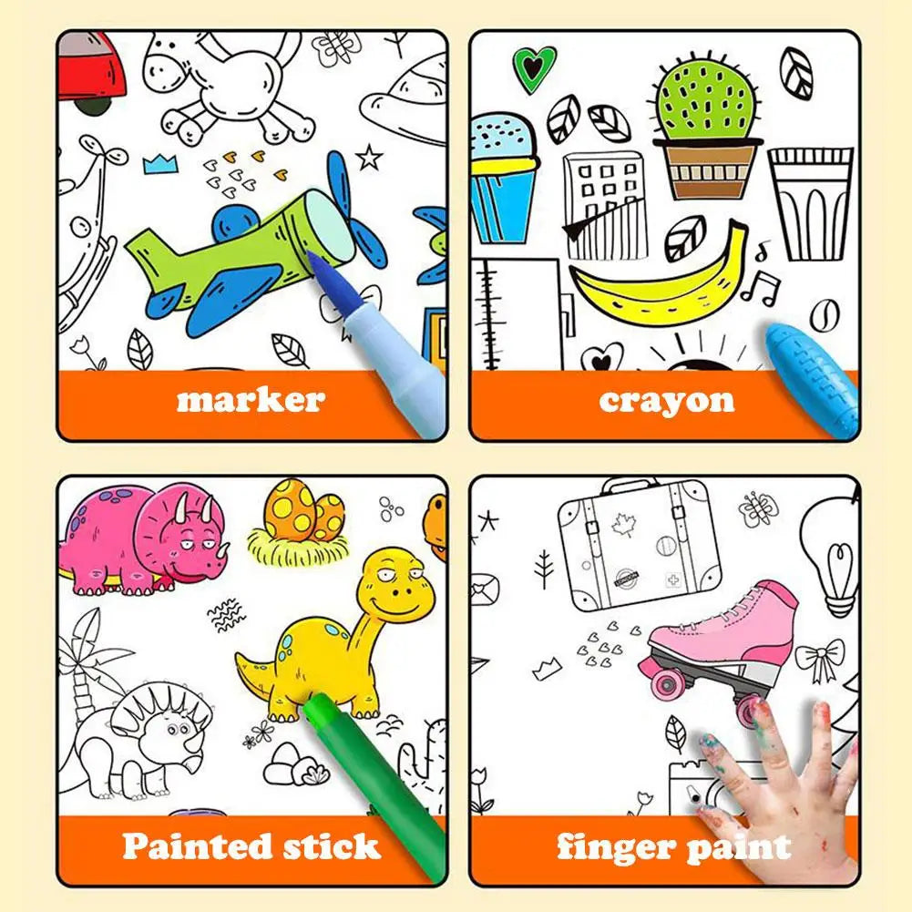 Kids' Creative Drawing Scroll with Fun Themes