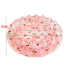 Pink inflatable round toddler pool designed for outdoor water and sand play