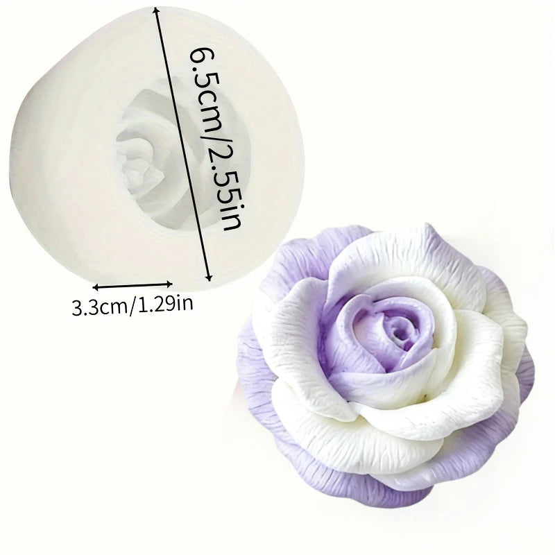 Elegant Rose Silicone Mold for Crafting and Decor