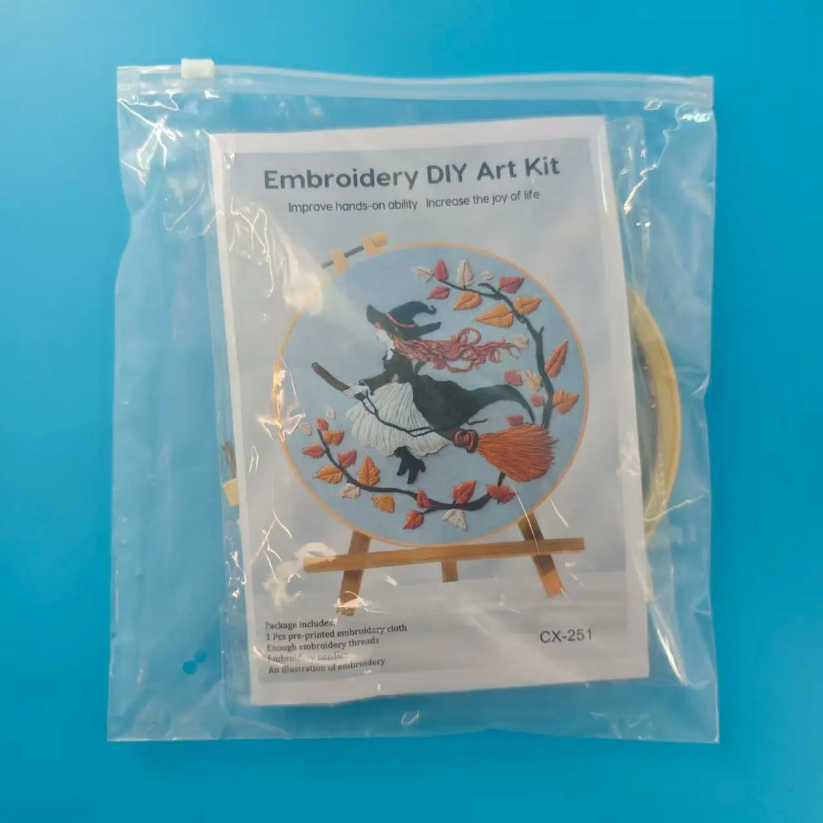Fall Harvest Pumpkin Embroidery Kit for Adults