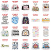 A collection of 30 acrylic flatback resin cabochons featuring various text and imagery for DIY crafts