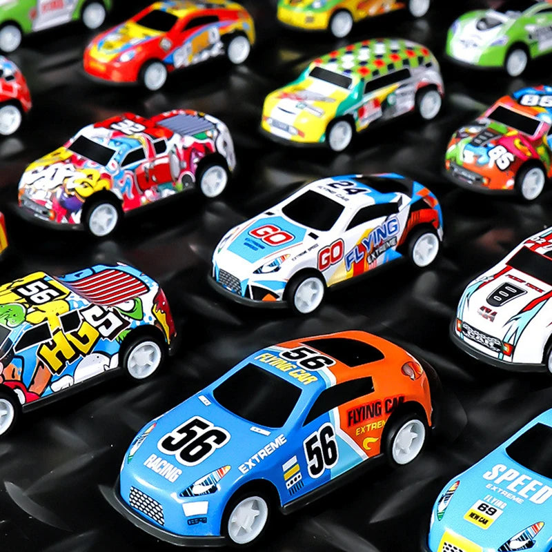 Mini Pull-Back Toy Car Set with Storage Case