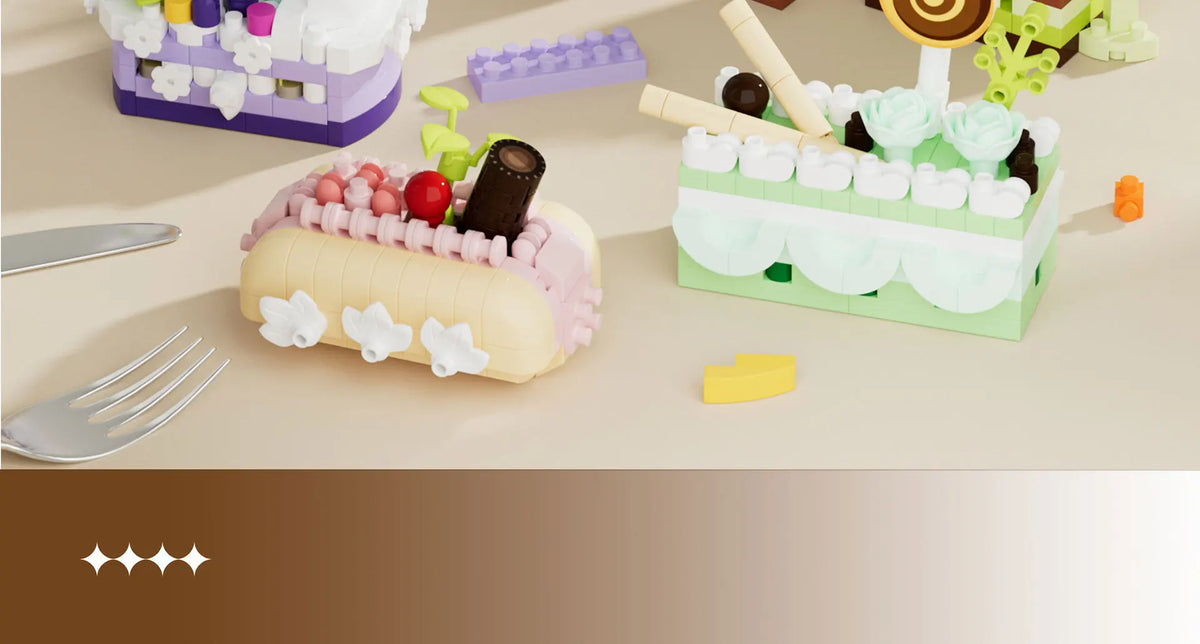 Cake-Shaped Building Block Set for Creative Home Décor