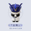 Chibi figurine of a Fatui Harbinger with blue hair and a dark uniform
