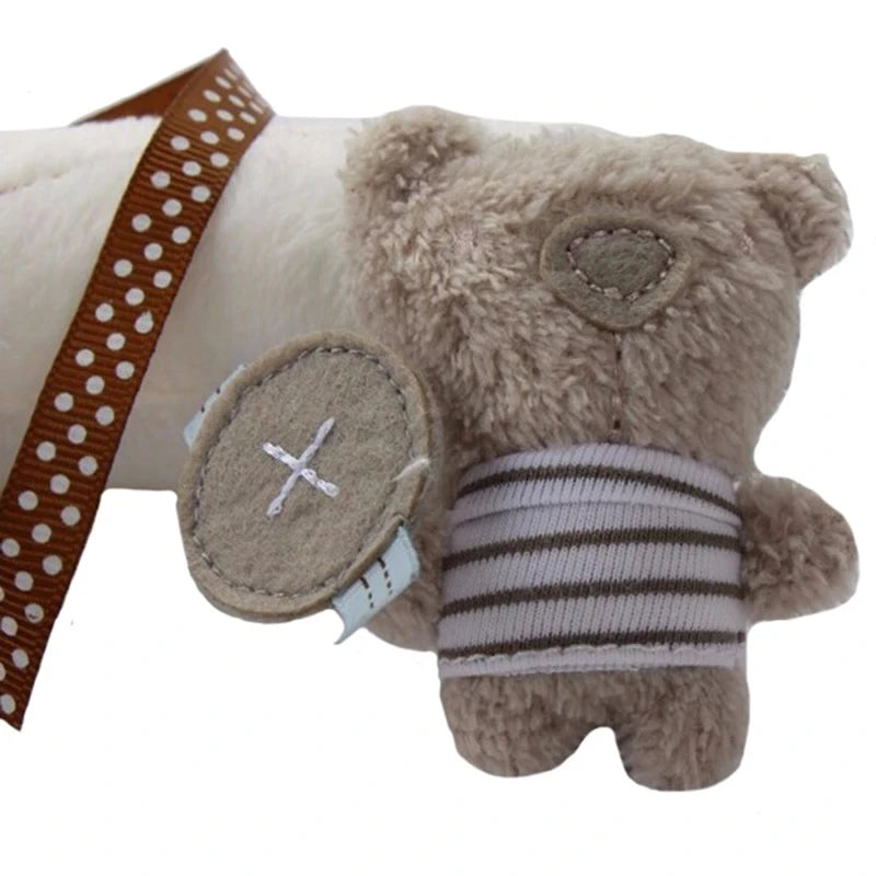 Hanging Plush Rabbit Rattle Toy for Strollers and Cribs
