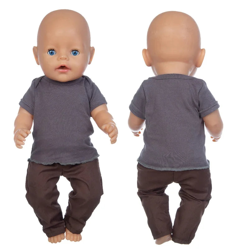 Doll Outfit Set with Hat for 17-43 cm Baby Dolls