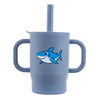 Silicone Baby Sippy Cup with Straw and Handles