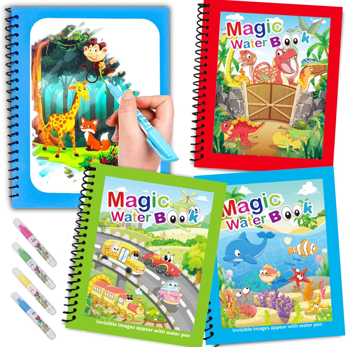 Reusable Water Drawing Book with Refillable Pen