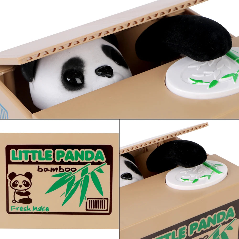 Interactive Panda & Cat Coin Bank – Automatic Money Saving Box