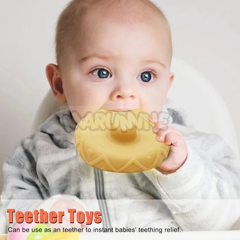 Soft Silicone Stacking Rings for Toddlers – Montessori Sensory Teether Toy Set
