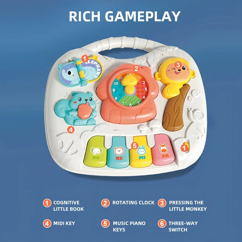 Baby Interactive Learning Table with Animal Sounds & Piano Keys