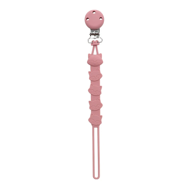 3-in-1 Silicone Pacifier Clip with Adorable Cartoon Animal Design