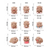 A set of cute mini hippo resin figurines in various sizes and colors for desk or dashboard decor.