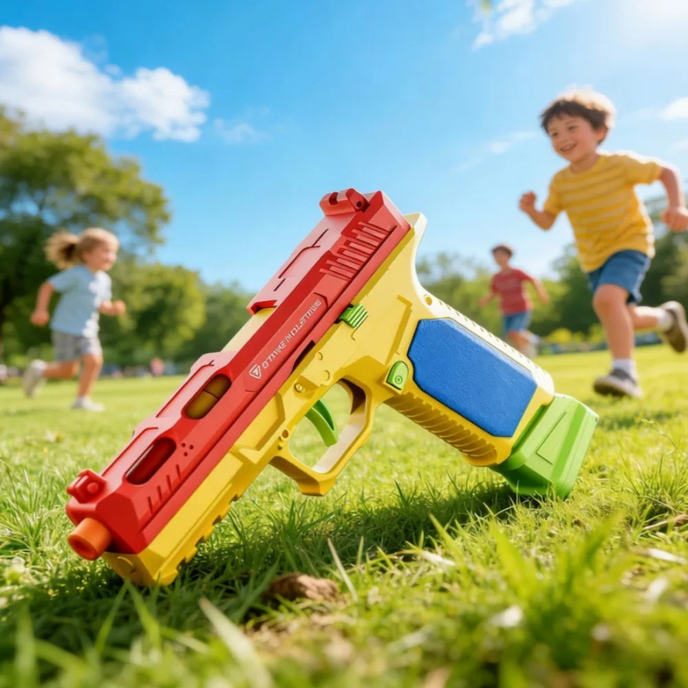 Realistic Building Block Toy Pistol with Shell-Ejecting Action