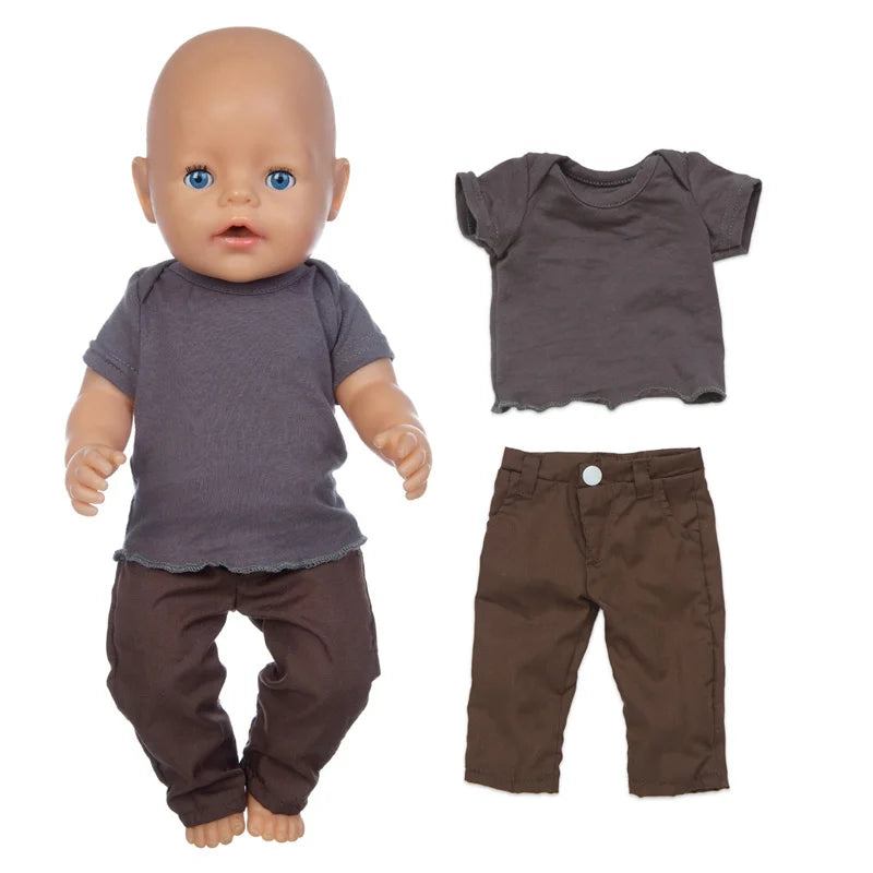 Doll Outfit Set with Hat for 17-43 cm Baby Dolls
