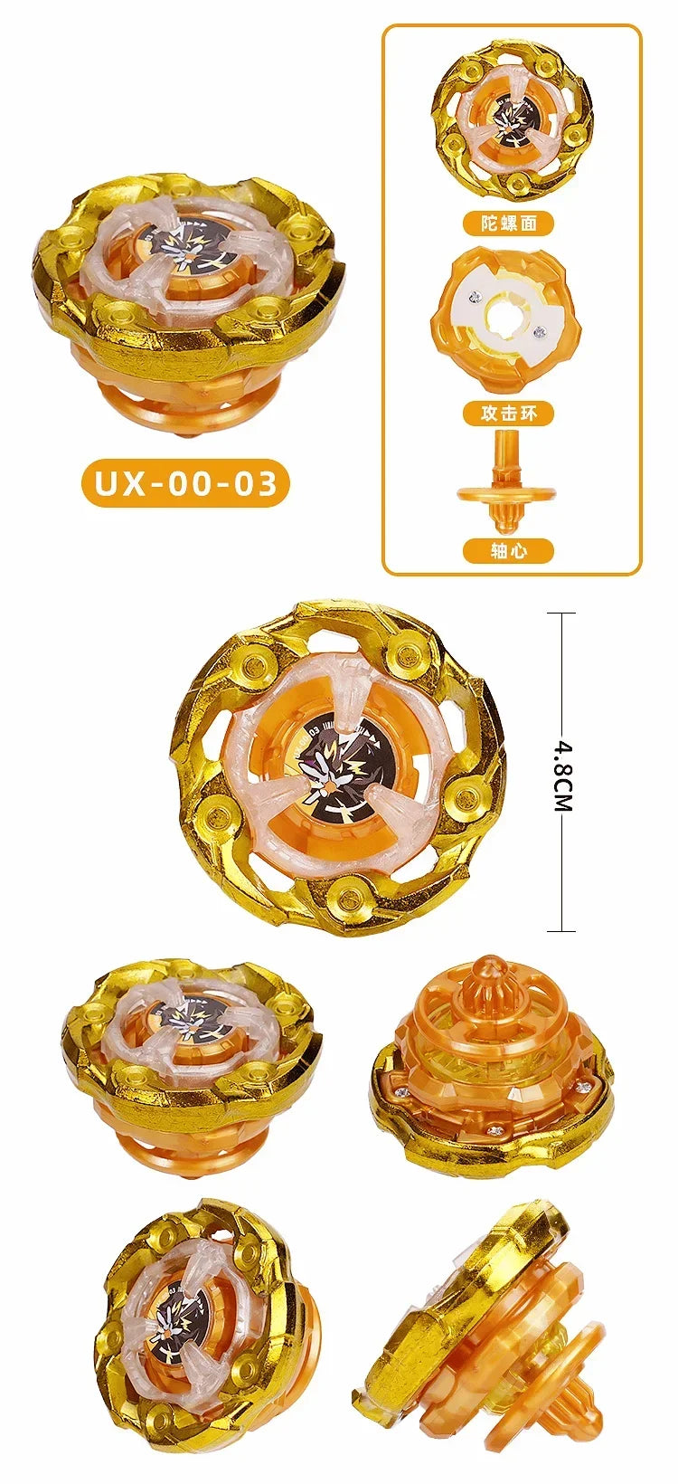 Metal Spinning Top Battle Toy with Launcher