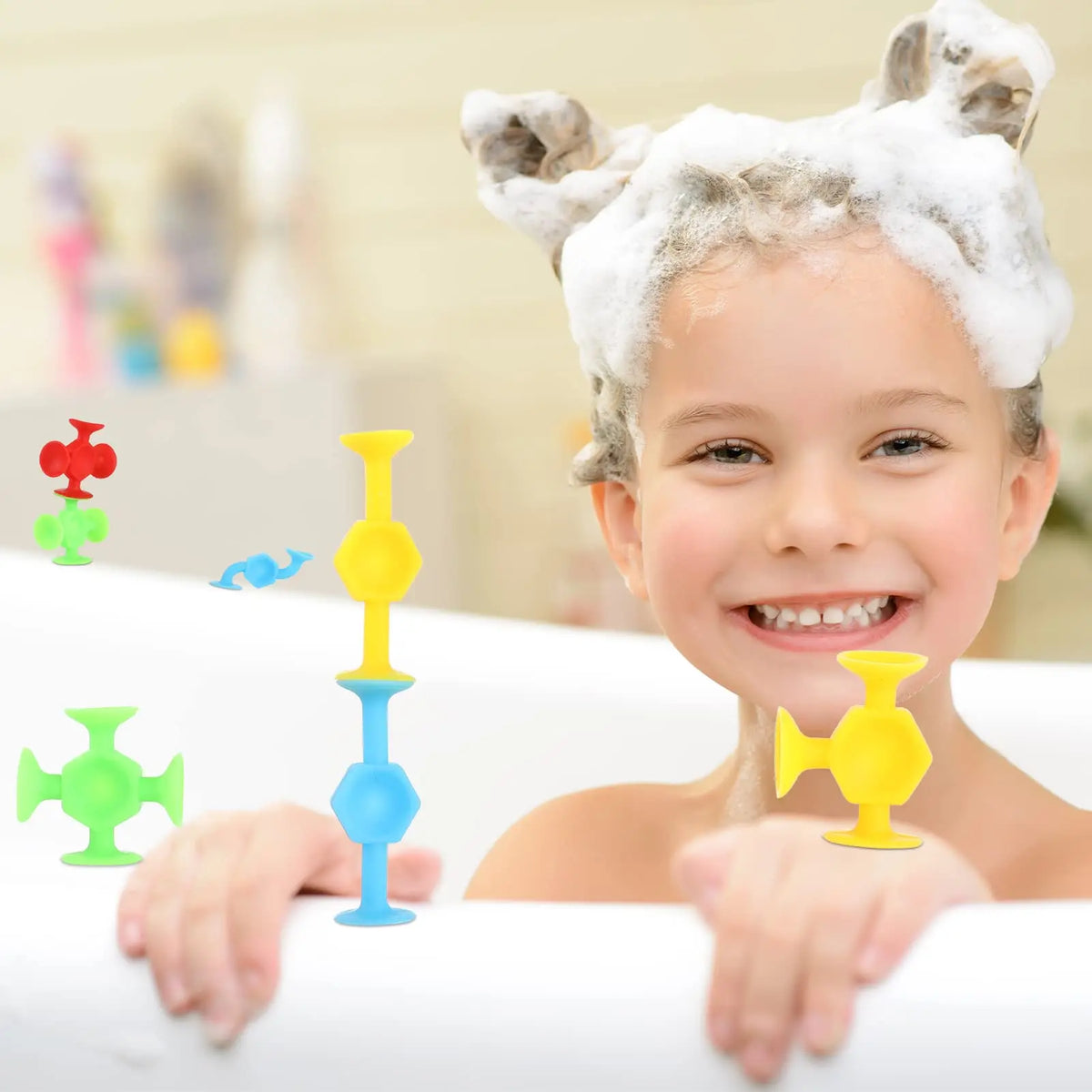 Soft Silicone Suction Bath Toys for Toddlers