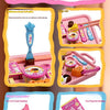 A set of pretend play food items including a spoon for pudding, a silicone tool, and ice cream and popsicle feeders.