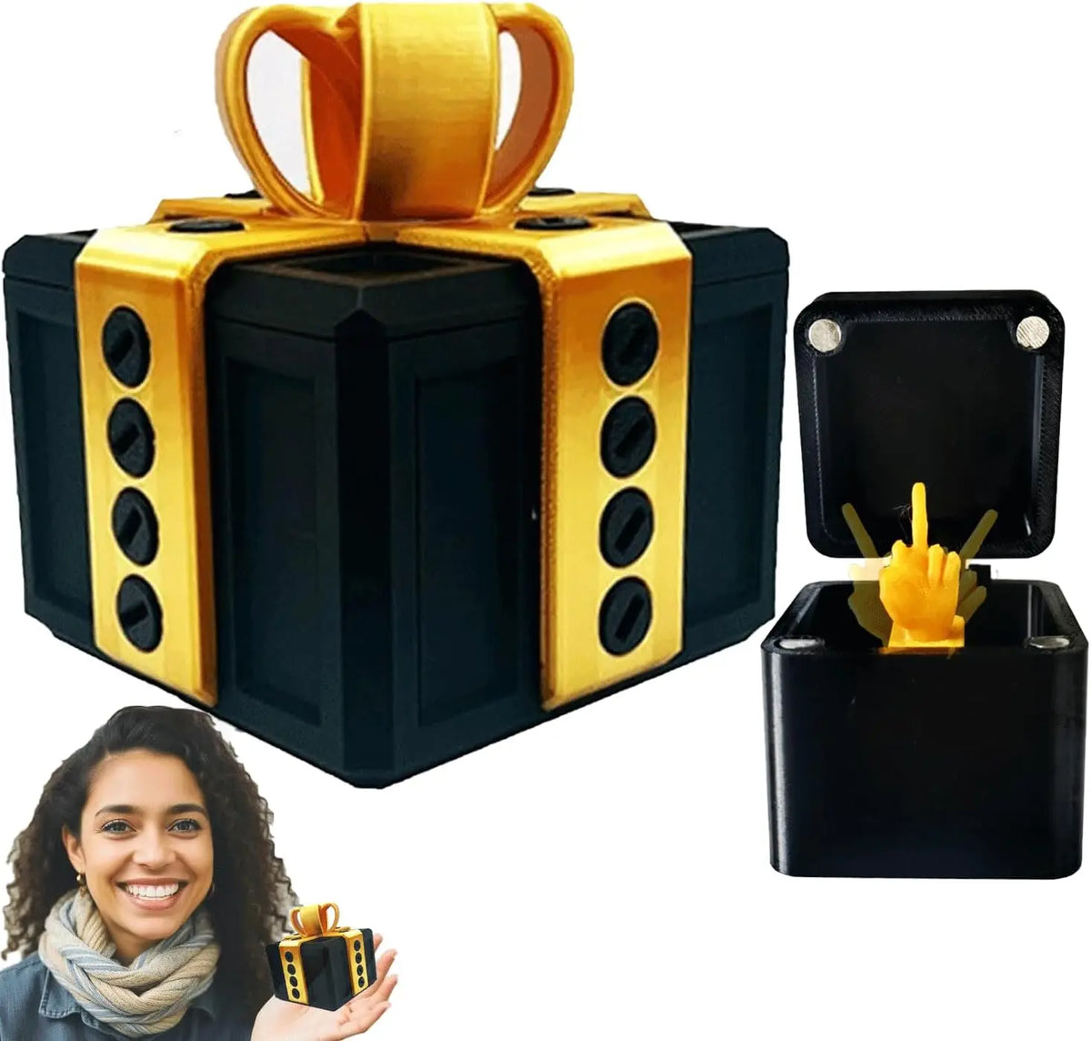 Annoying Present Prank Box with Pop-Up Middle Finger