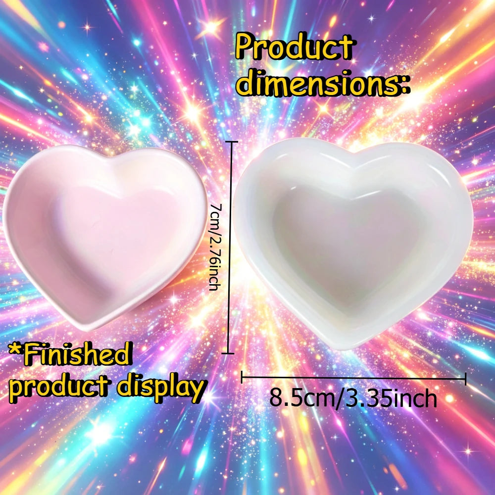 Heart-Shaped Silicone Mold for Resin, Cement, and Candle Crafts
