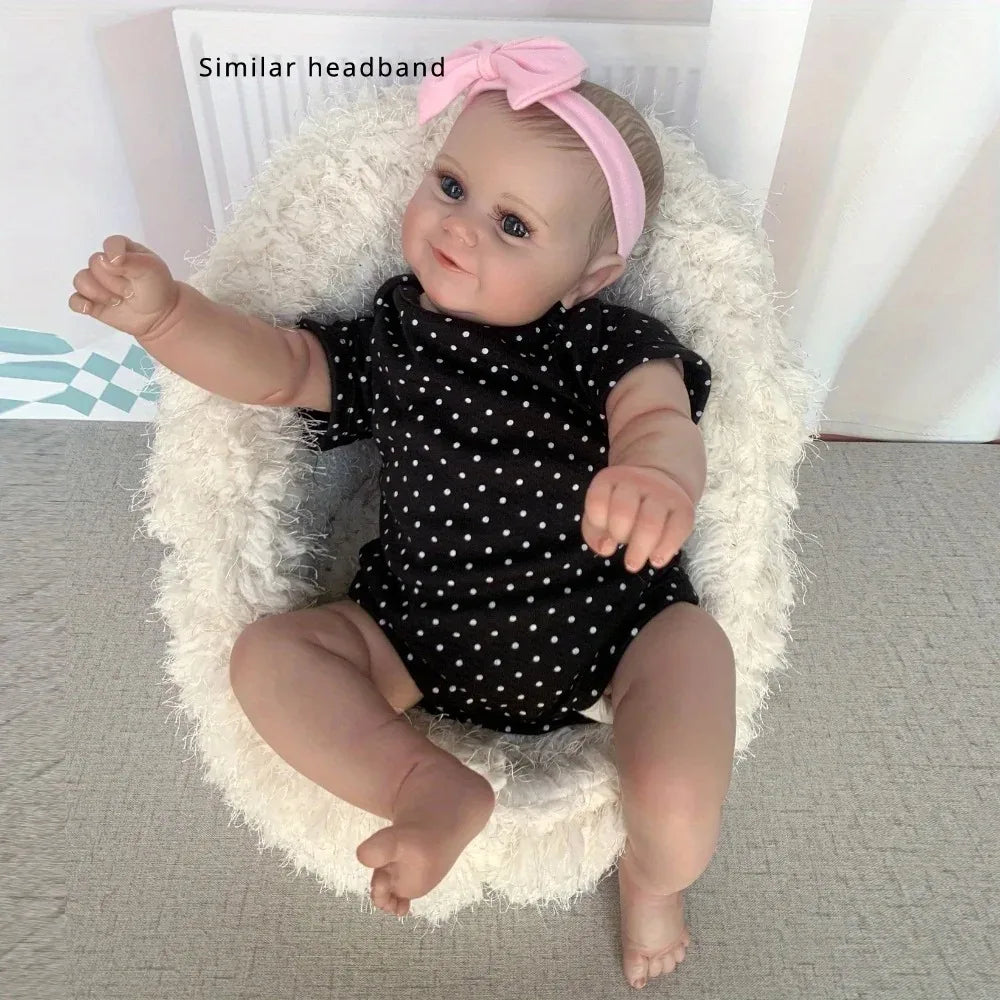20-Inch Realistic Reborn Baby Doll with Hand-Painted Hair