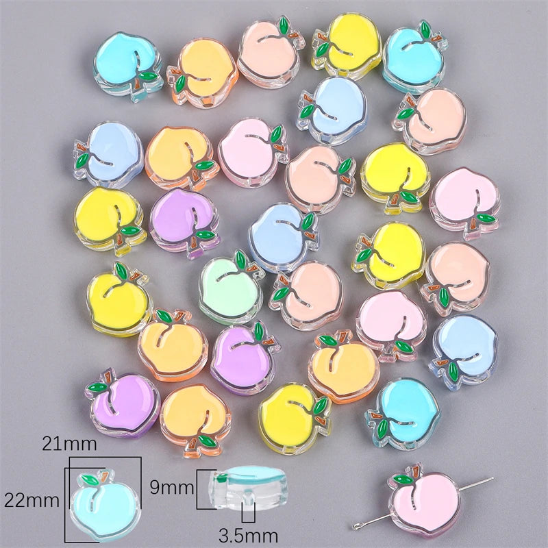 A collection of colorful enamel charm beads in various shapes and sizes for DIY jewelry making.