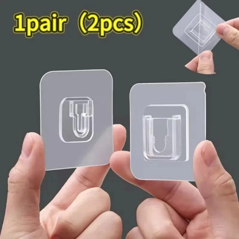 Clear Double-Sided Adhesive Wall Hooks