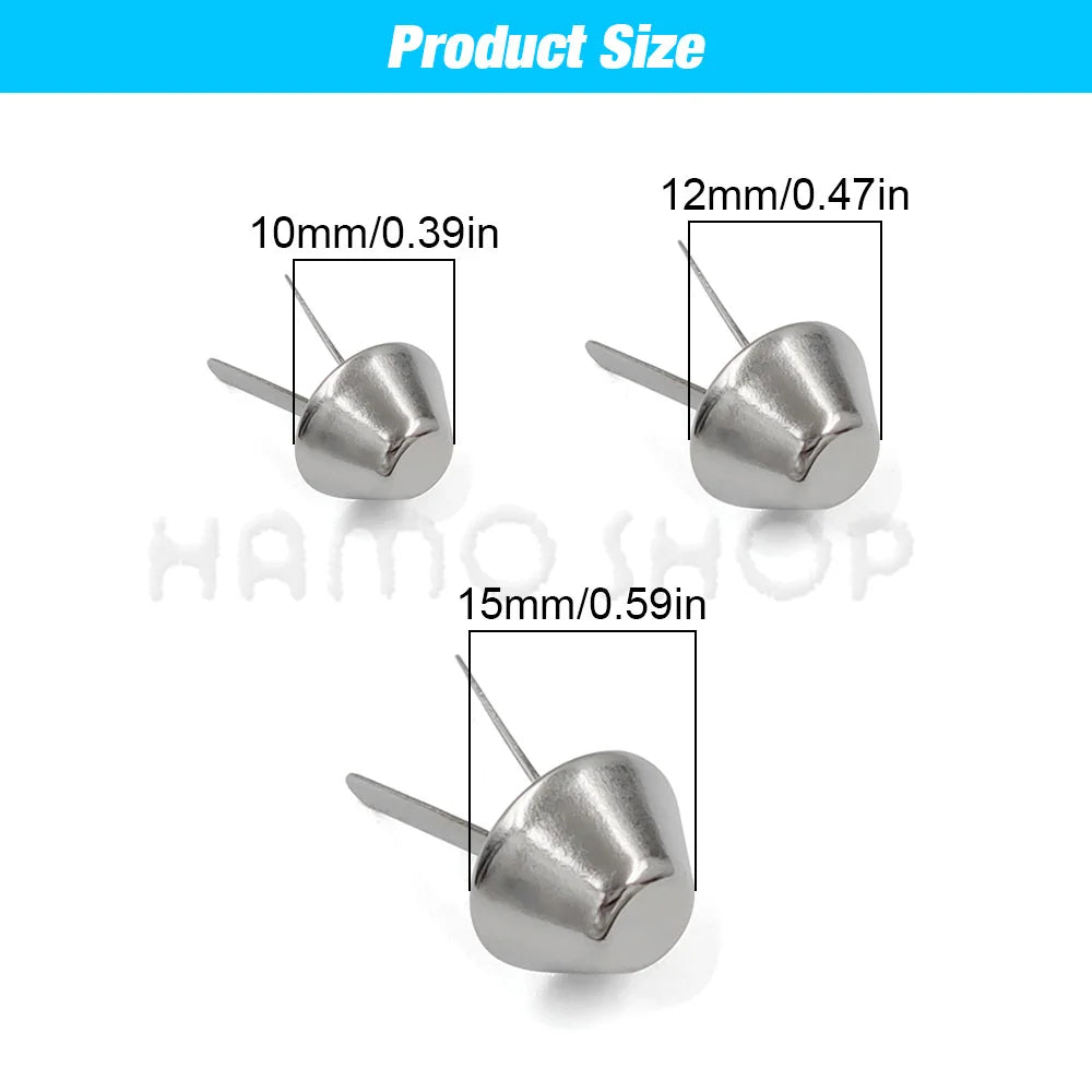 Metal Bag Bottom Rivets for Leather Craft and DIY Projects
