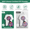 Comparison image showing features of CenDale DTF Powder versus other transfer methods for custom apparel