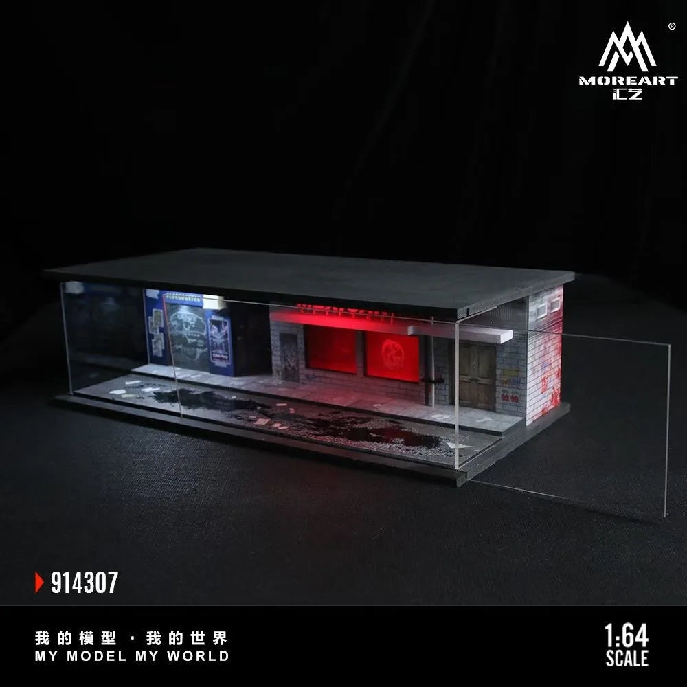1:64 Scale Garage Diorama Model Kit with Working Lights