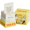 A box of Tales family edition cards and a stack of family cards for a conversation starter game.