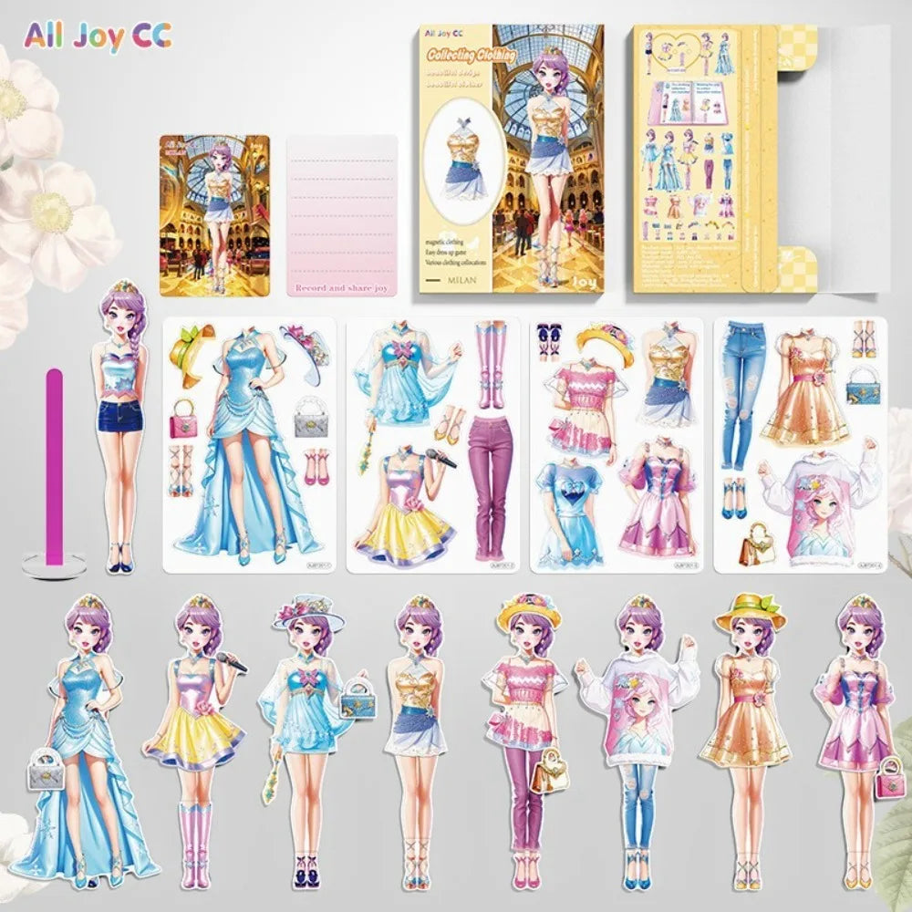 Magnetic Princess Dress-Up Play Set for Creative Girls