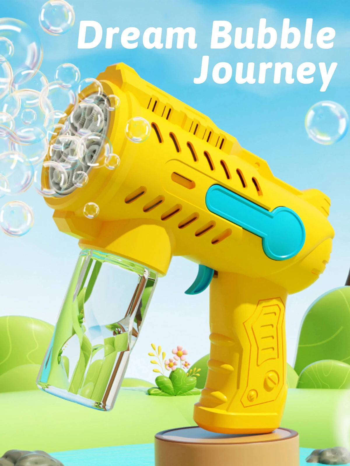 Outdoor Bubble Blower Toy for Kids – No Batteries Needed