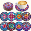 Van Gogh Starry Night Diamond Painting Coaster Kit with Metal Holder