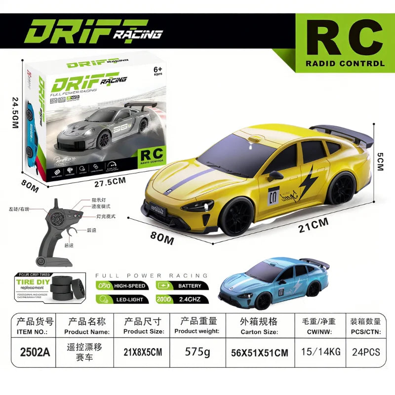 1:24 Scale RC Drift Car – High-Speed Remote Control Sports Car