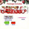 DIY Christmas Diamond-Painted Wooden Coasters (Set of 8)